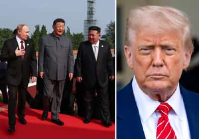 מפגן הכוח של שי, פוטין וקים מרגיז את טראמפ: "זו קנוניה נגד ארצות הברית"