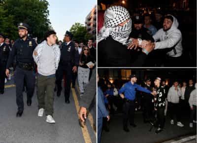 בית הכנסת הפך לזירת קרב: עימותים ומעצרים בהפגנה נגד ישראל בברוקלין