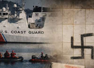 צלב קרס על קיר בסיס משמר החופים האמריקני: סמל השנאה שלא נעלם