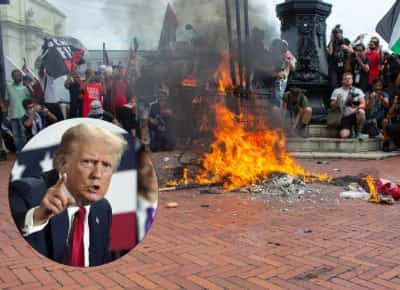 טראמפ מוציא צו חדש: להעמיד לדין כל מי ששורף את הדגל האמריקני