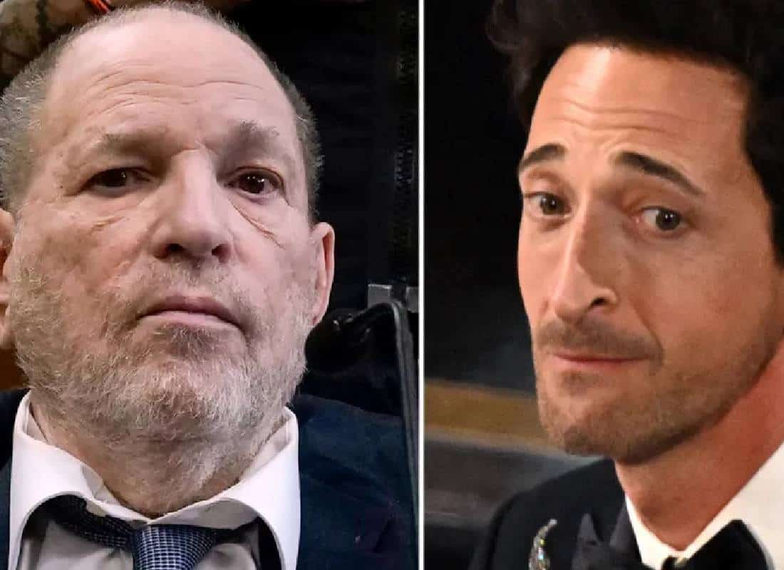 "מבית הכלא: הארווי ויינשטיין מגיב להזכרת ילדיו בנאום האוסקר של אדריאן ברודי"