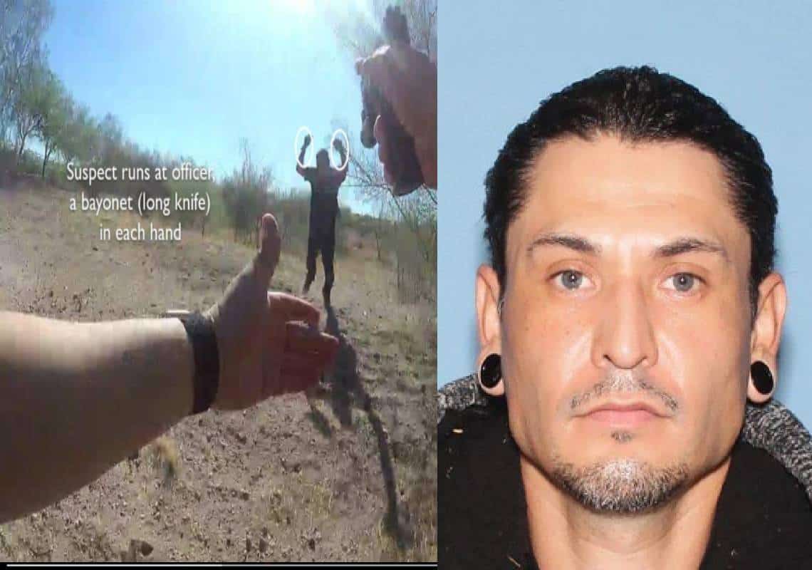 השוטר הוזעק לזירה אך החשוד בחטיפה ותקיפה מינית הסתער לעברו עם צמד כידונים