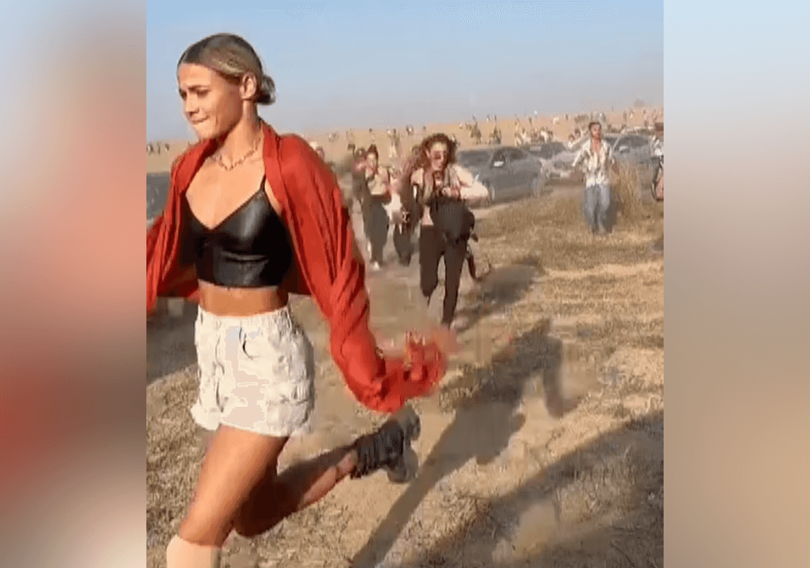 'האישה באדום' שתועדה נמלטת מפסטיבל הנובה - בראיון: "הפחד עדיין כאן ועדיין אמיתי"