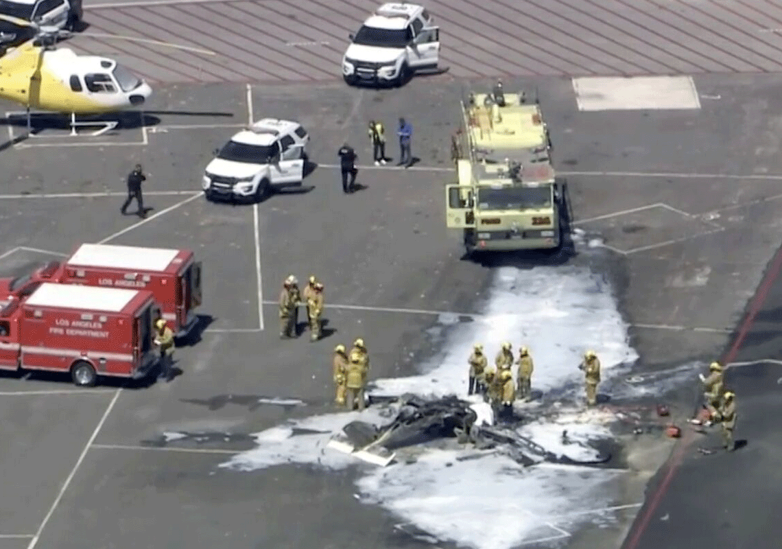 אסון אווירי בלוס אנג'לס: הרוגים בהתרסקות מטוס קל בשדה התעופה בוואן נייס