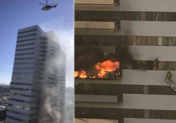 שריפה פרצה ברב-קומות בלוס אנג'לס, לפחות 8 נפצעו