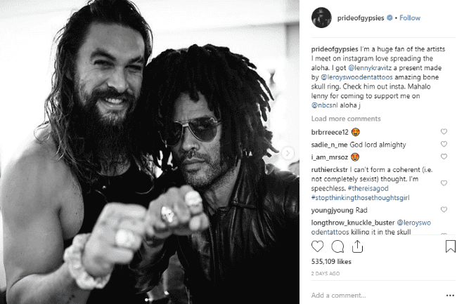 אחוות הטבעת: ג'ייסון מומואה קנה טבעות זהות לעצמו, לאשתו ליסה בונה ולבעלה לשעבר, לני קרביץ