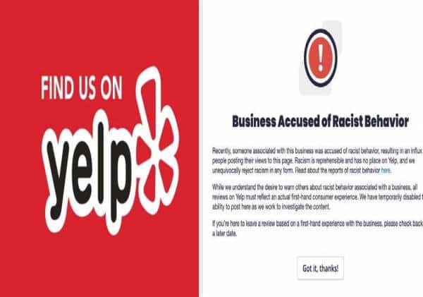 "זהירות עסק גזעני!": אפליקציית הביקורות Yelp משיקה לחצן התראה מיוחד כנגד בתי עסק גזעניים
