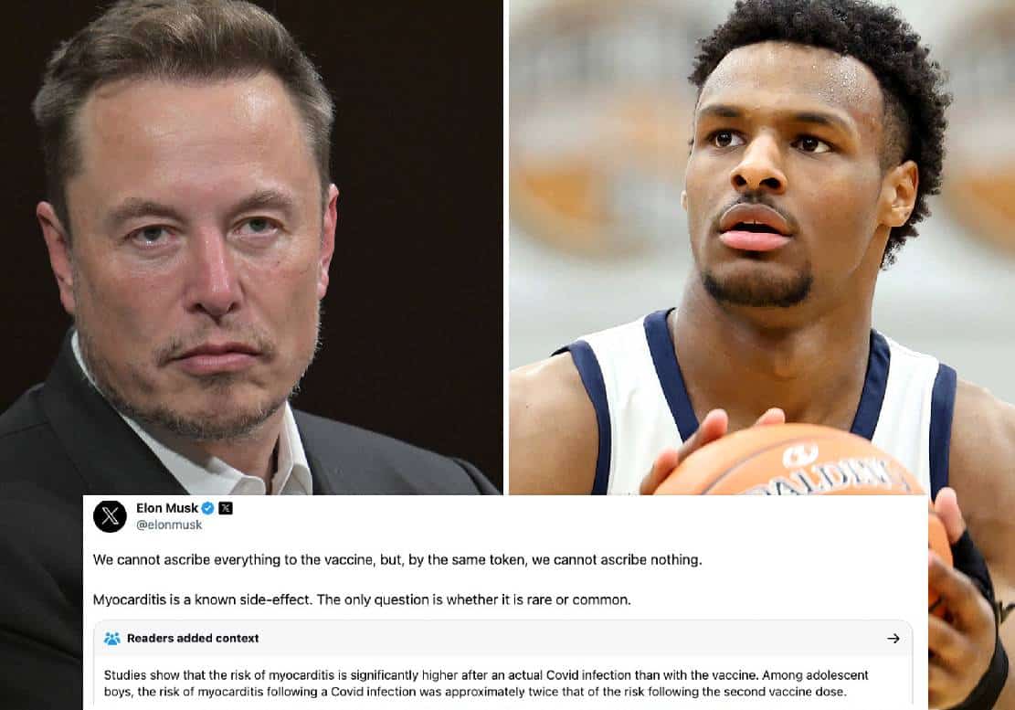 מאסק: "יתכן שהבן של לברון קיבל דום-לב בגלל החיסון"