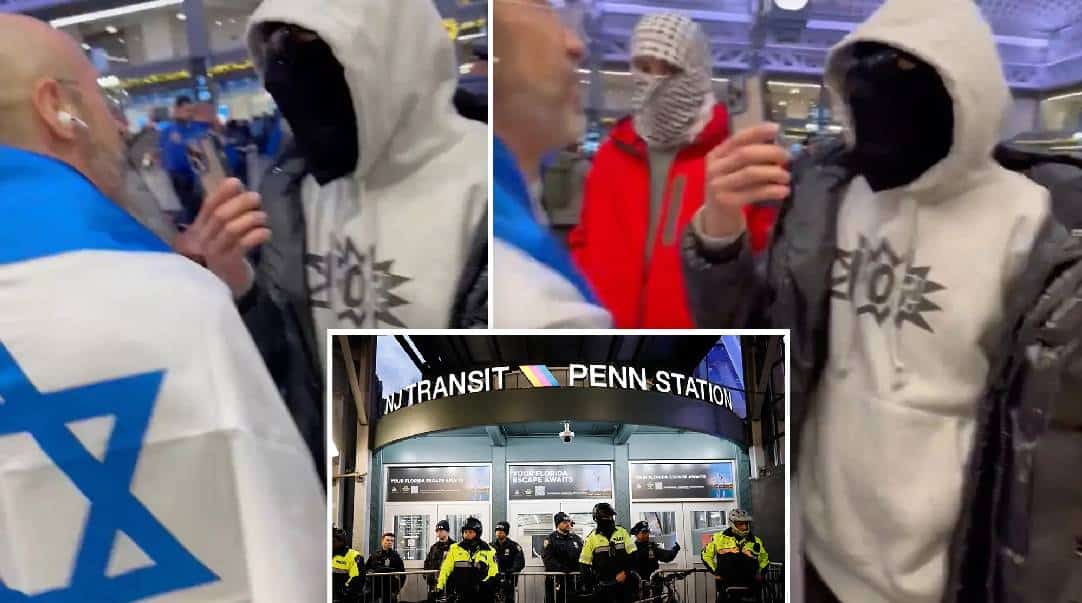 בנו של חתן פרס נובל וניצול השואה אלי וויזל הפגין לבד מול המון ערבי זועם - ב-NYPD הורו לו להסיר את דגל ישראל