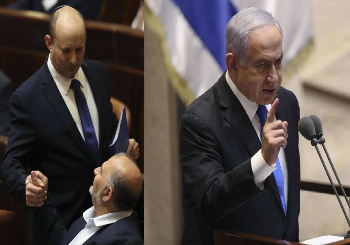 בנט הבטיח: "אמנע מאירן נשק גרעיני", נתניהו - "נשוב בקרוב מאוד, זאת תהיה ממשלה חלשה ורופסת"