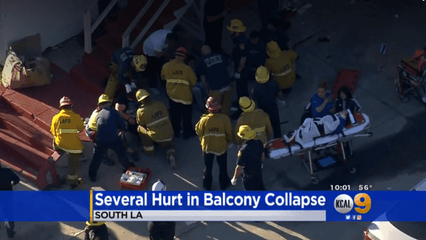 לוס אנג'לס: 5 פצועים בקריסת מרפסת בדאון טאון