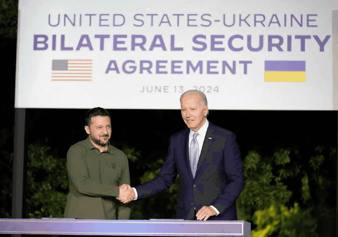 ביידן החתים את זלנסקי על הסכם ביטחוני לעשר השנים הבאות 