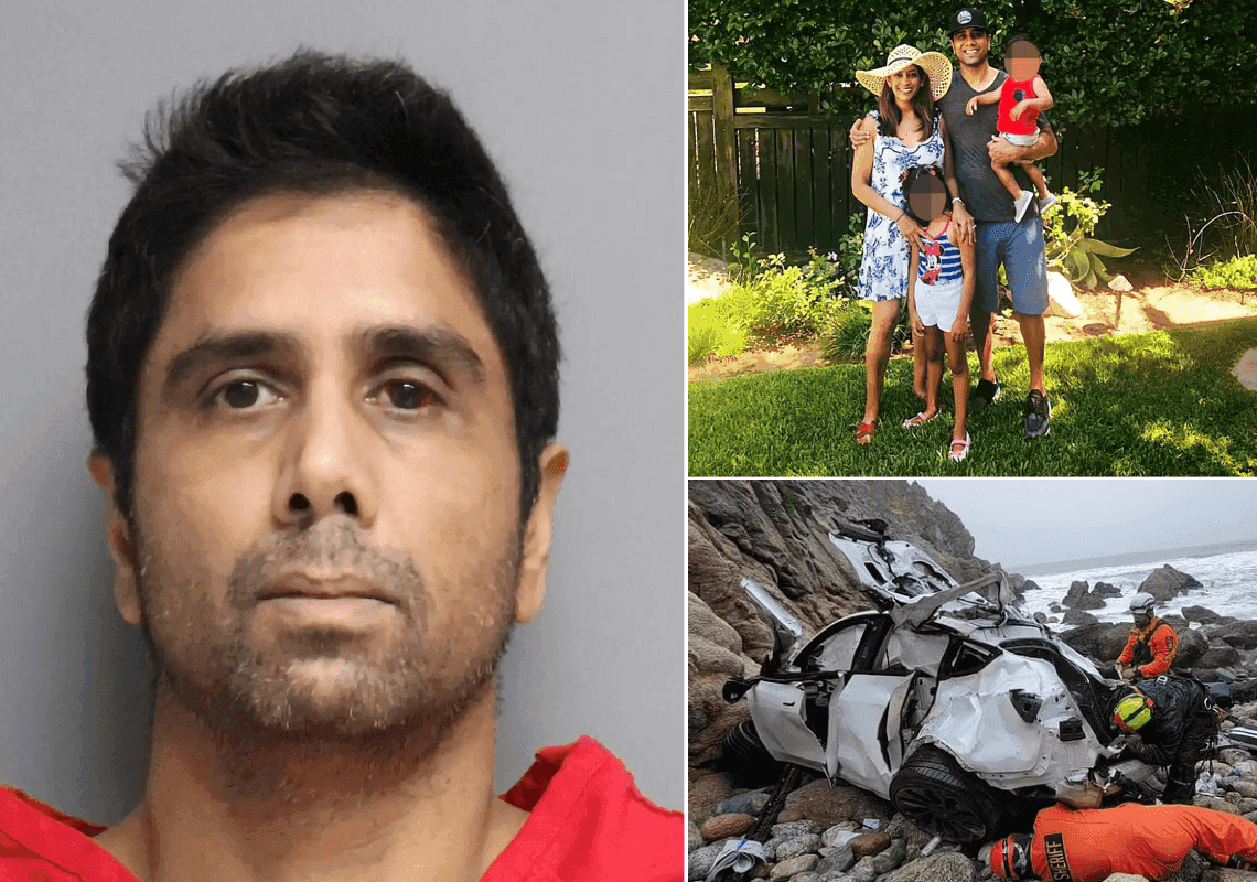 תיעוד ראשון של הרופא מקליפורניה שניסה לרצוח את משפחתו בתאונת דרכים קשה
