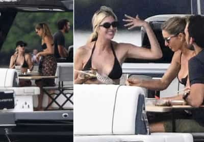 בביקיני שחור תואם: איוונקה טראמפ וג'יזל מבלות על יאכטה במיאמי