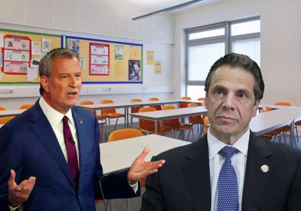 ניו יורק: ראש העיר הודיע ששנת הלימודים לא תחודש, המושל מתנגד בצורה נחרצת