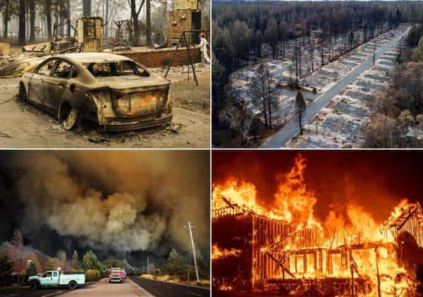 "שריפת קאמפ": חברת החשמל בקליפורניה לוקחת אחריות משפטית למותם של 84 איש