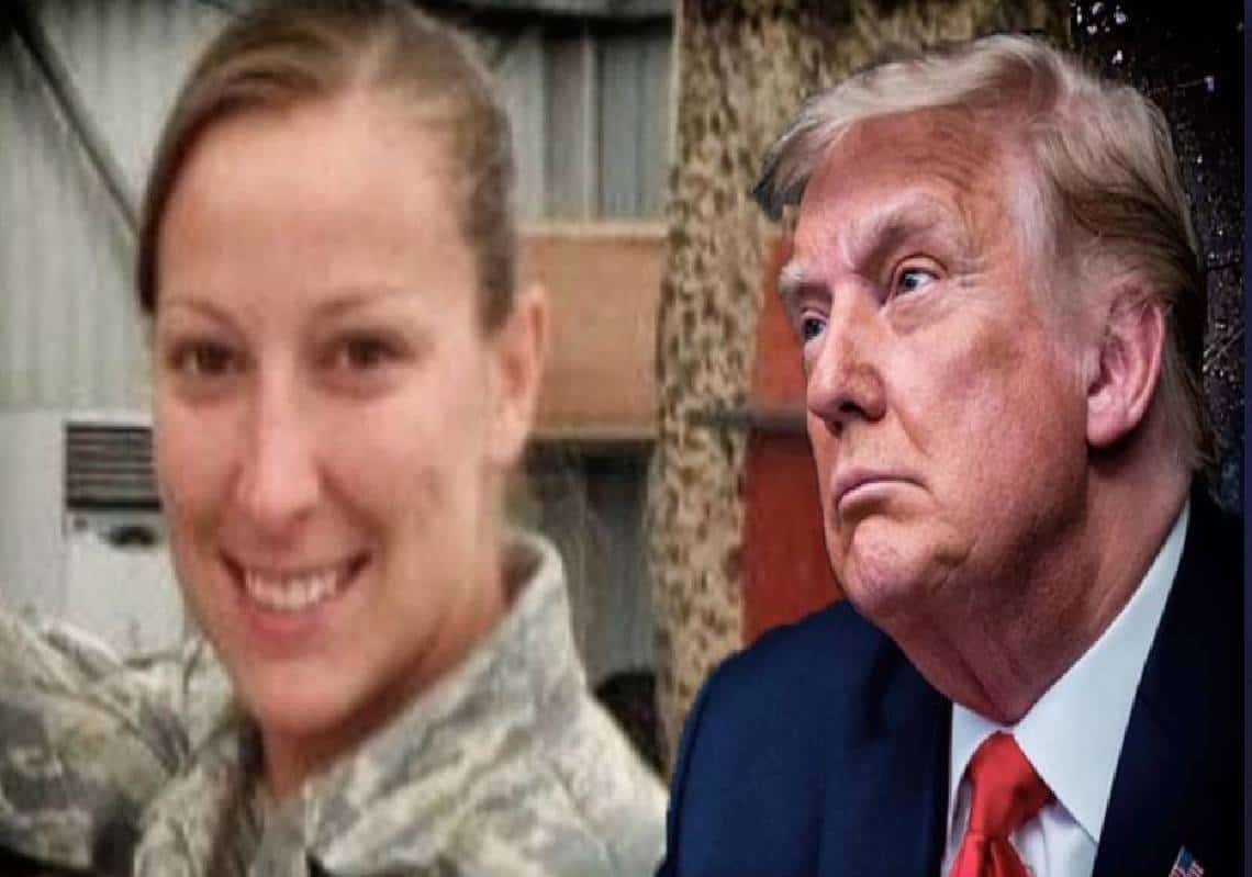 טראמפ שואל: "מי הרג את המפגינה אשלי בביט בבניין הקפיטול?"