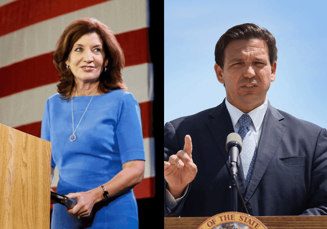 מושלת ניו יורק רוצה שהרפובליקנים יעזבו לפלורידה. דה-סנטיס בתגובה: "מגוחכת"