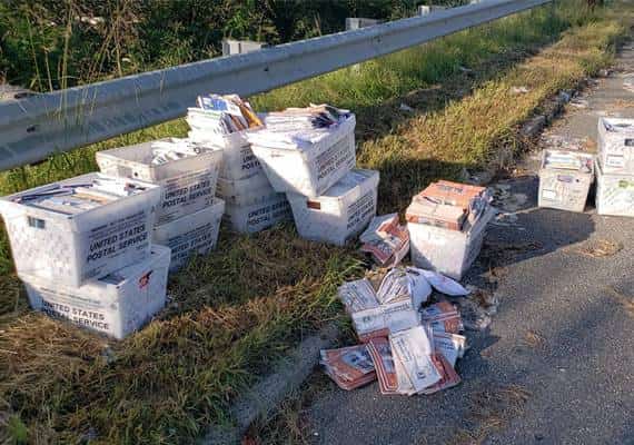 ניו ג'רזי: הדוור התפטר, חבילות ממשאיתו נזרקו לכביש