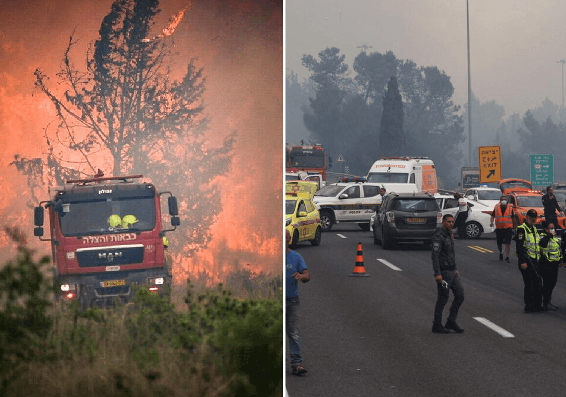 שריפות ענק ליד ירושלים בערב יום העצמאות: ישראל פנתה לסיוע בינלאומי 