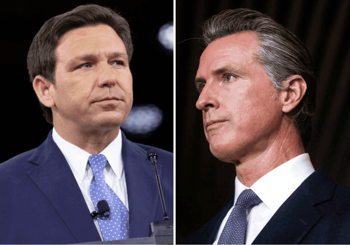 למה מושל קליפורניה קונה שטחי פרסום בפלורידה הרפובליקנית?