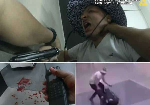 צפו ברגעי האימה בלוס אנג'לס: פרץ לתחנת המשטרה, חטף נשק וירה לכל עבר