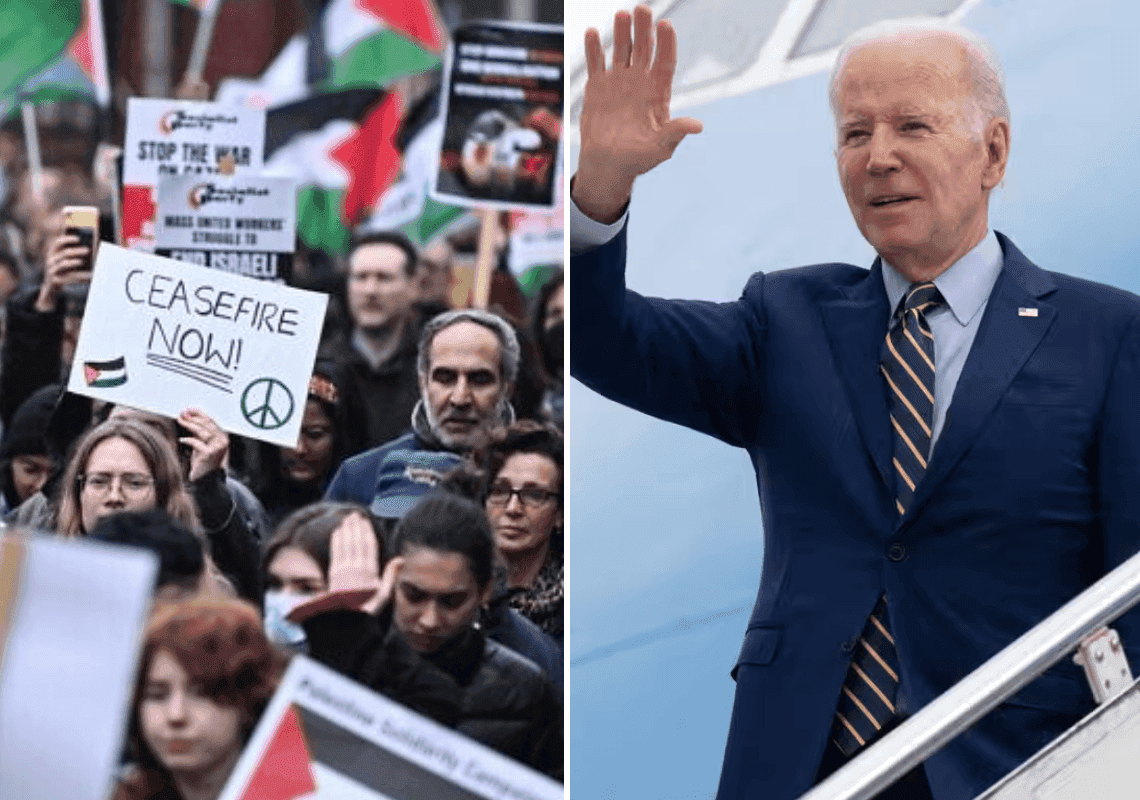 ביידן יגיע היום לאל.איי – והפרו-פלסטינים מתכננים קבלת פנים זועמת