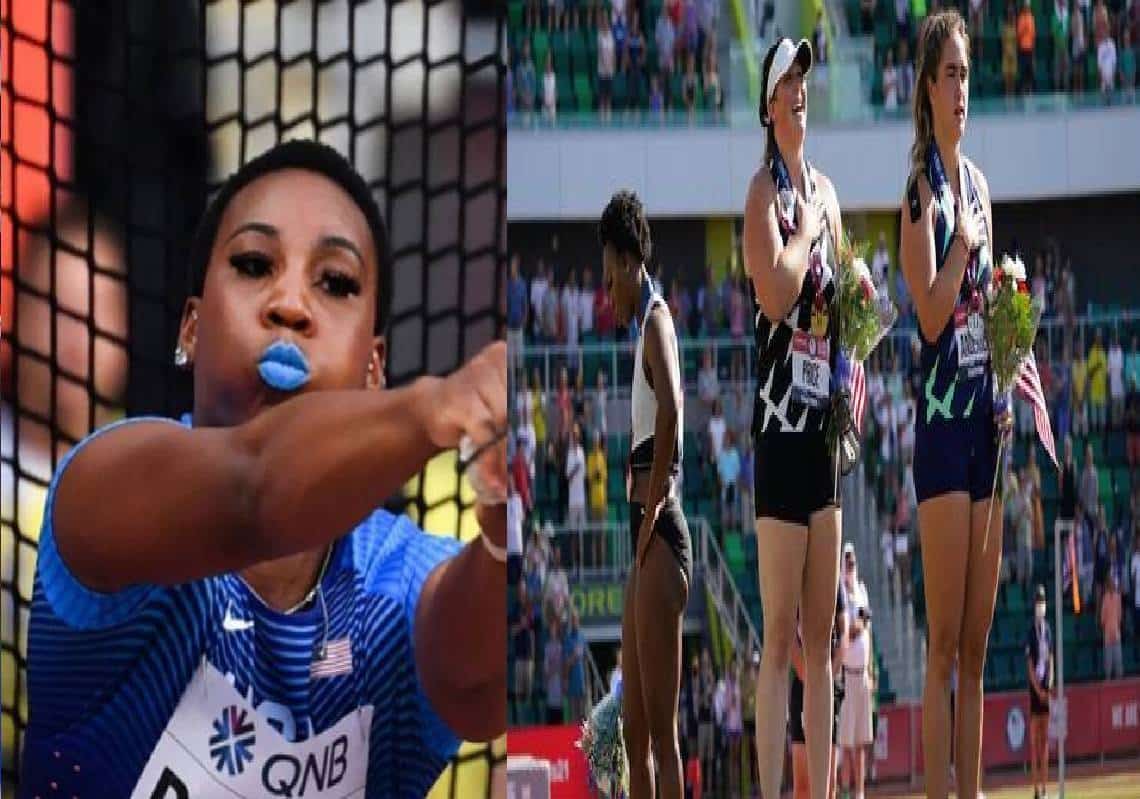 "תסלקו אותה כבר מהאולימפיאדה!": ספורטאית הפנתה גבה והשפילה את דגל אמריקה בזמן ההמנון  - "אני כאן עבור מדוכאים"