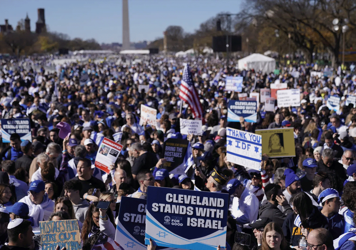 מאות אלפים בעצרת התמיכה הענקית בישראל בוושינגטון: "שום דבר לא ישבור אותנו - עם ישראל חי"