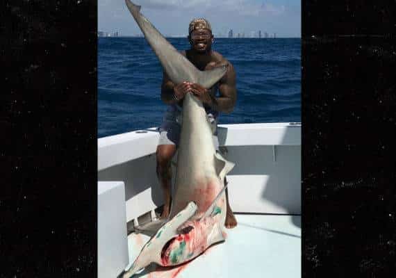 לא פטיש בכלל: השחקן וון מילר הצטלם עם כריש פטיש שדג במהלך שיט, וכעת נבדק אם עבר על החוק