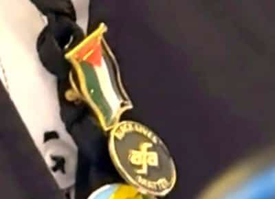 האם אמריקן איירליינס טסה לעזה? דיילת החברה שצולמה עם סיכת דגל פלסטין עוררה סערה