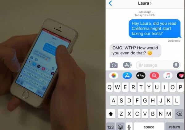 הסערה הבאה? קליפורניה שוקלת הטלת מס על שליחת הודעות טקסט