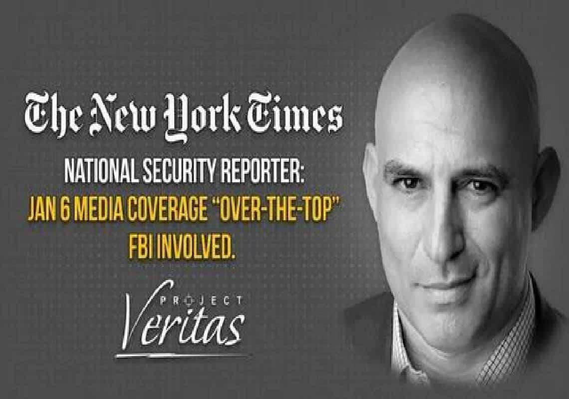 "סוכני FBI היו מעורבים בחדירה לבניין הקפיטול" - עיתונאי הניו יורק טיימס וחתן פוליצר נתפס על חם במצלמה נסתרת