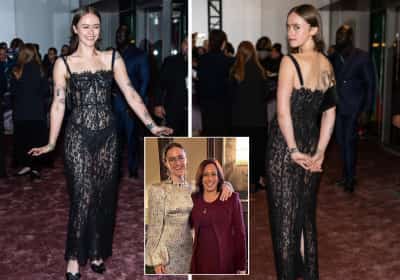 בתה החורגת של קמלה האריס בשמלה שקופה: אלה אמהוף מפתיעה בניו יורק