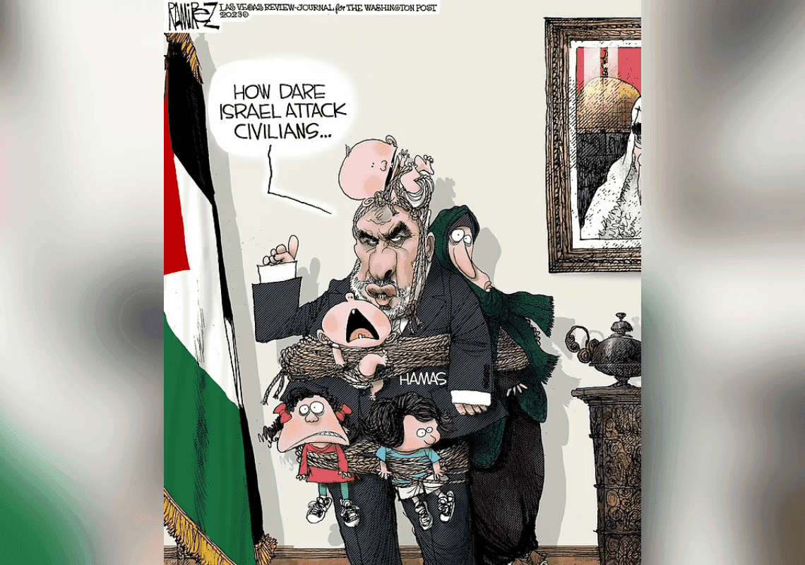 נכנע ללחץ: ה'וושינגטון פוסט' מחק קריקטורה המציגה את האכזריות של חמאס