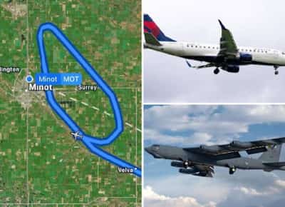 טייס דלתא התנצל בפני הנוסעים על התמרון הקיצוני שעשה למנוע התנגשות עם מפציץ בי-52