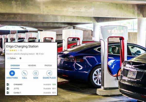 שירות חדש בגוגל מפות לנהגי המכוניות החשמליות