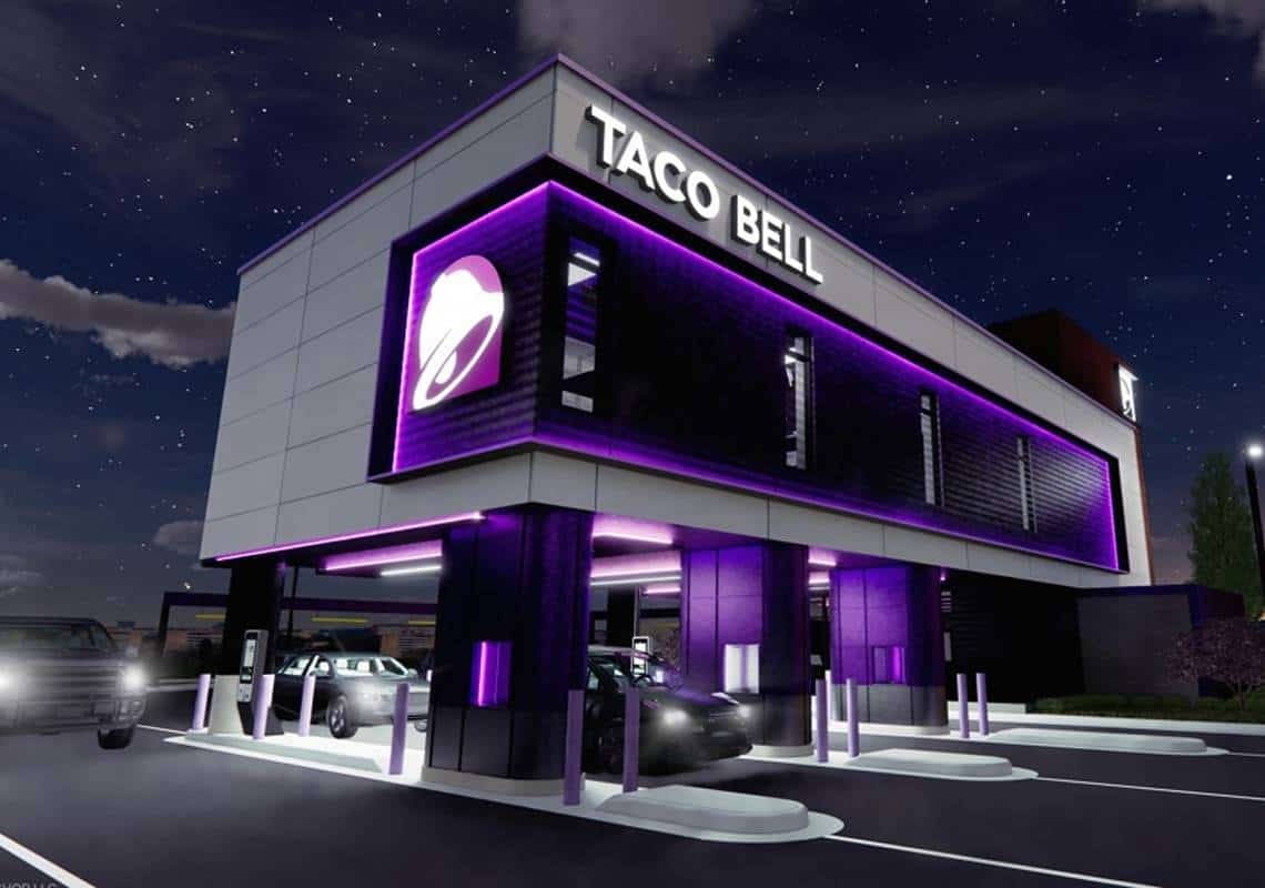 4 נתיבים בדרייב ת'רו ומעליות מזון: רשת 'טאקו בל' מציגה את סניף העתיד