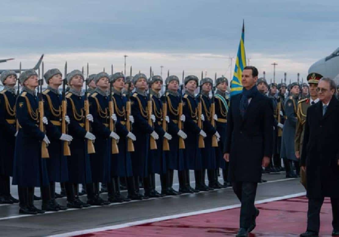 פוטין פורס שטיח אדום לאסד בביקור נדיר של הצורר הסורי במוסקבה