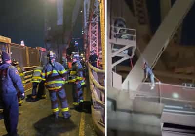 חילוץ מורכב בניו יורק: נער נתקע על גשר קווינסבורו בזמן שניסה לצלם טרנד טיקטוק