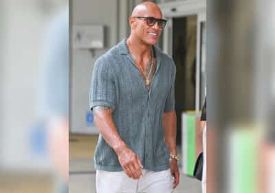 דה רוק נצפה בוונציה כשהוא רזה מתמיד - והרשת גועשת: "נראה כמו חלוק נחל"