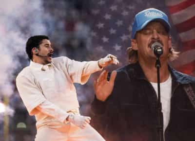 שתי מחציות, שתי אמריקות: מיליונים נטשו את באד באני – ונהרו ל“מופע הפטריוטי” של קיד רוק