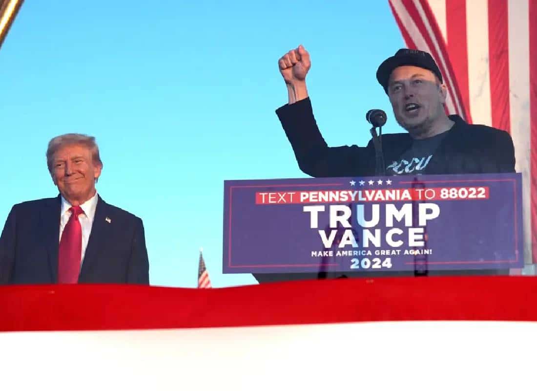 אילון מאסק התייצב לצדו של טראמפ שחזר לנאום במקום בו נפצע בנסיון ההתנקשות בו