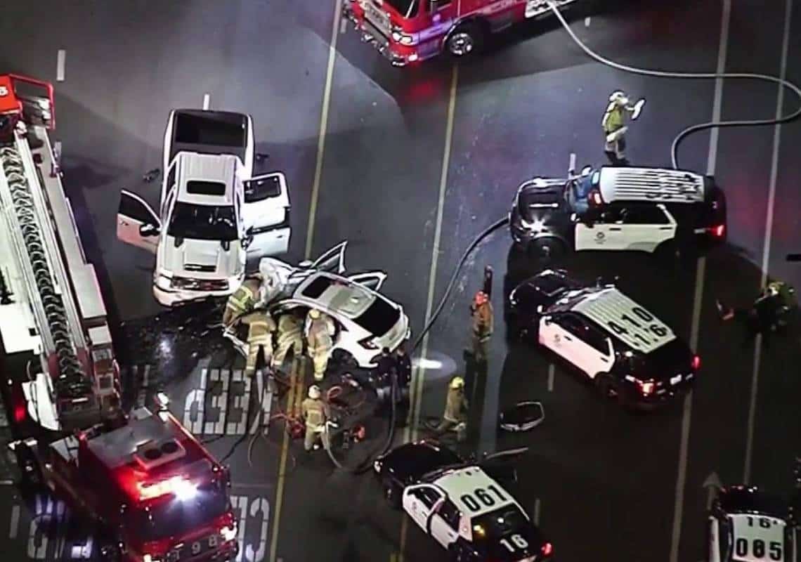 שישה פצועים בתאונת דרכים קשה בוואלי לוס אנג'לס