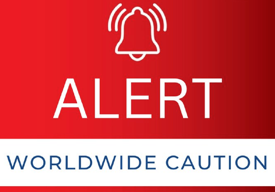 מחלקת המדינה האמריקאית באזהרת מסע לכל העולם 