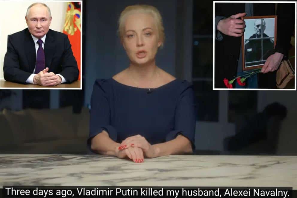 "ולדימיר פוטין הרג את בעלי": אשתו של נבלני שוברת שתיקה - "הרעילו אותו ברעל עצבים"